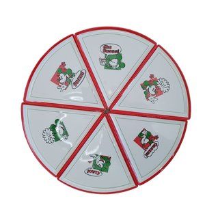Disney Vintage minnie and mickey mouse Italian word pizza plates full set of 6